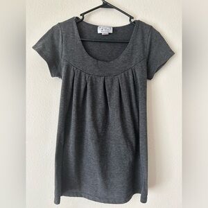 Kristin Nicole Maternity Shirt Dark Grey Short Sleeve Size L